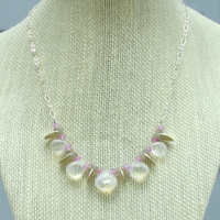 Lavender and Moonstone Statement Necklace - Thumbnail 2