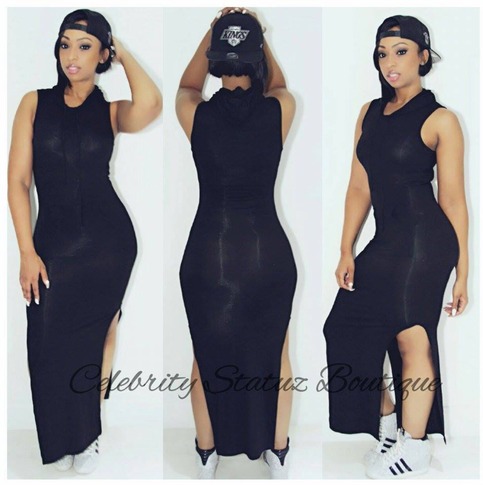 Double Split Hooded Maxi