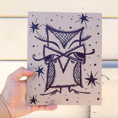 Original Drawing - Benny The Owl