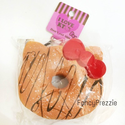Rare hello kitty jumbo powdered donut chocolate drizzles squishy 