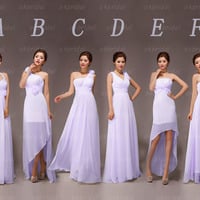 Champagne bridesmaid dress, mismatched bridesmaid dress, long bridesmaid dress, mint bridesmaid dress, lilac bridesmaid dress, PD15479 - Thumbnail 2