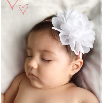 Chiffon flower headband - large