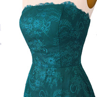 lace bridesmaid dress, short bridesmaid dress, teal bridesmaid dress, cheap bridesmaid dress, mismatched bridesmaid dresses, BD14533 - Thumbnail 1