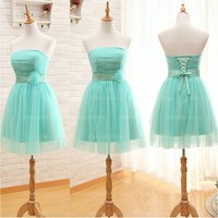 mint bridesmaid dresses, lace bridesmaid dresses, short bridesmaid dresses, mismatched bridesmaid dress, junior bridesmaid dresses, BD14536 - Thumbnail 2