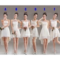 Short bridesmaid dress, champagne bridesmaid dress, lace bridesmaid dress, unique bridesmaid dress, mismatched bridesmaid dress, PD15467