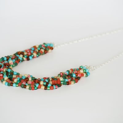 Braided seed bead necklace - Thumbnail 5