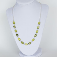 Green Glass Bead Necklace - Thumbnail 2