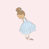 Shy Ballerina 1 Print (Color Options) - Thumbnail 1