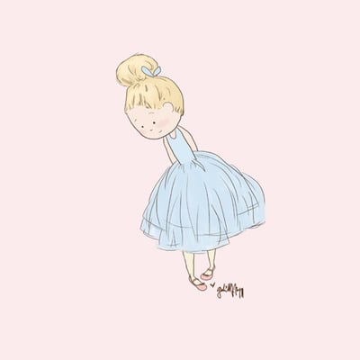 Shy ballerina 2 print (color options) - Thumbnail 4