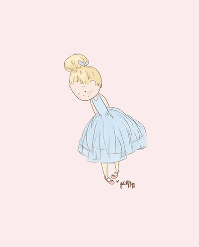 Shy Ballerina 2 Print (Color Options)