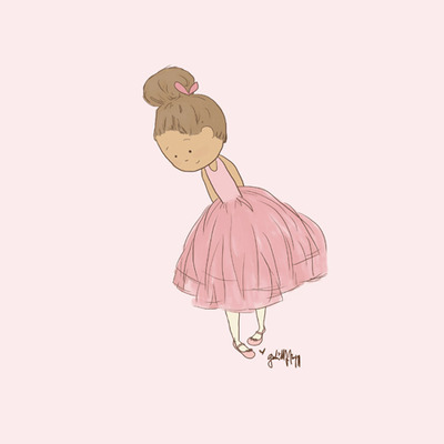 Shy ballerina 1 print (color options) - Thumbnail 5