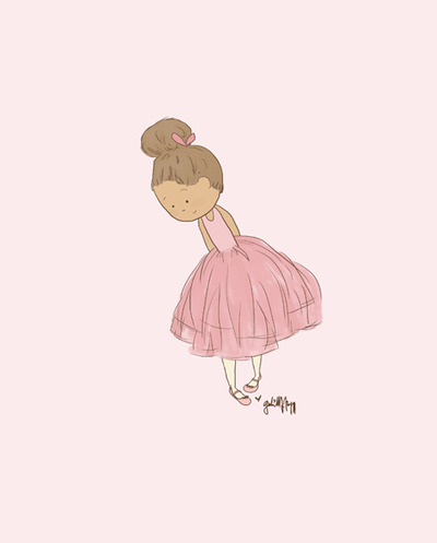 Shy Ballerina 1 Print (Color Options)