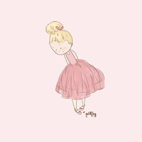 Shy Ballerina 2 Print (Color Options) - Thumbnail 1