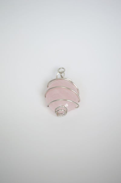 Rose Quartz Wire Wrapped Necklace