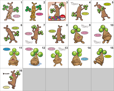 185, 438 Sudowoodo, Bonsly Pan Stickers Pokemon