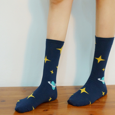 Harajuku cosmic planetary ball socks