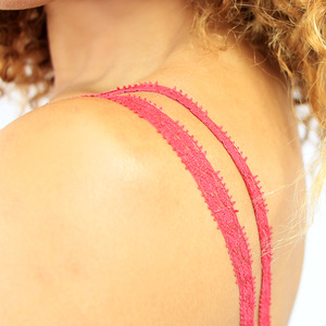 Sleeveless Red Lace Bodycon Dress - Thumbnail 3