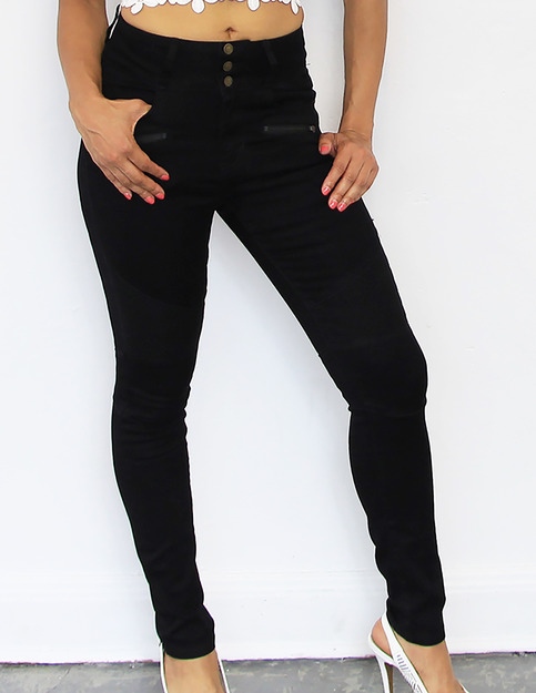 Black Denim High Waisted Jeans