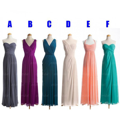 long bridesmaid dress, mismatched bridesmaid dress, simple bridesmaid dress, chiffon bridesmaid dress, affordable bridesmaid dress, PD15394