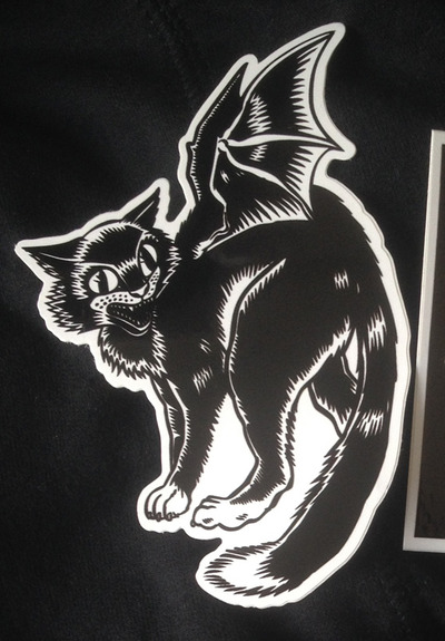 bat cat sticker