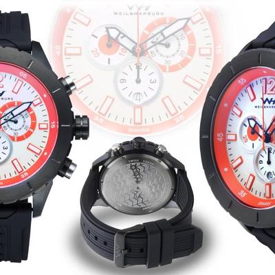 Weil & harburg swift chronograph swiss ronda 5040 mens watch new in deluxe case