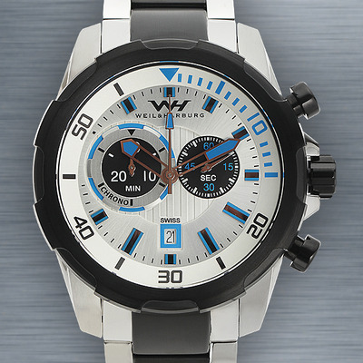 Weil & Harburg Byron Chronograph Swiss Movement Mens Watch NEW in Deluxe Case