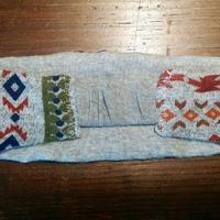 Reversible Geometric/Grey Headband - Thumbnail 1