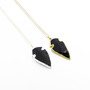 Black Obsidian Arrowhead Necklace-2