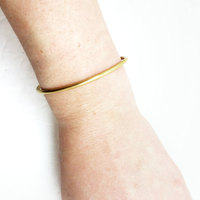 Simple Brass Cuff Bracelet - Thumbnail 2