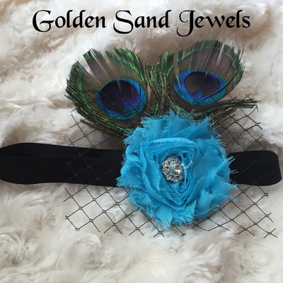 Peacock headband