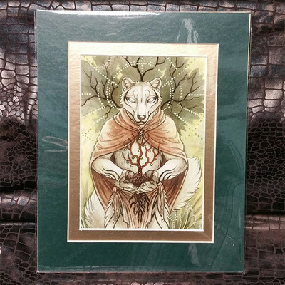 Puck tarot card 5 x 7 matted print