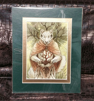 Puck Tarot Card 5 x 7 matted print
