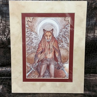 Nouveau fox 5 x 7 matted print