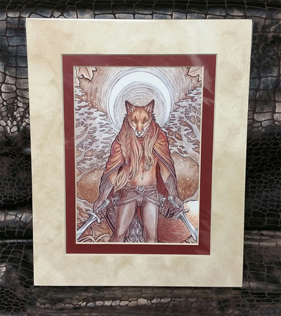 Nouveau Fox 5 x 7 matted print