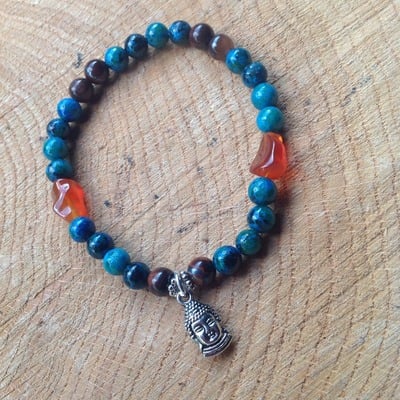 Green jasper buddha bracelet