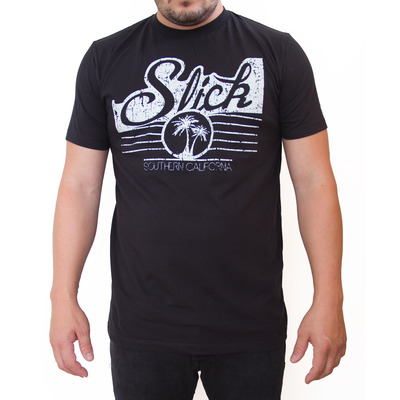 Slick script - black crew neck