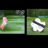 "BABY PLUMERIA" - Foam Hair Clips/Picks - YOUR CHOICE of 5! - Thumbnail 4