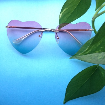 Cotton Candy Heart Sunglasses 