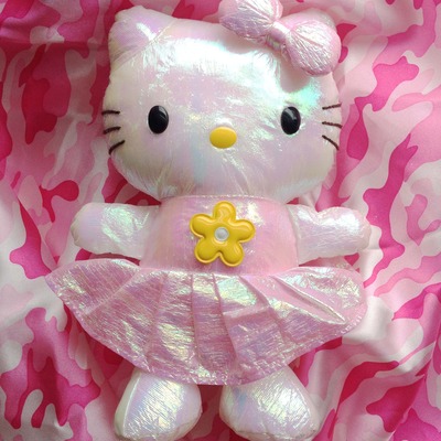 Iridescent hello kitty plush 