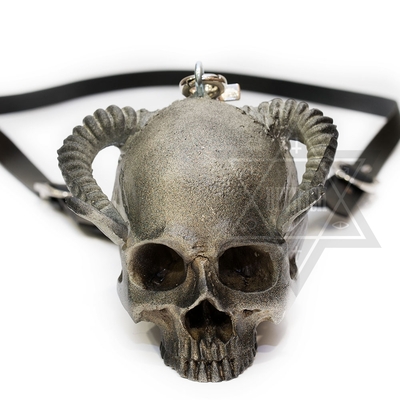 Demonic skull necklace