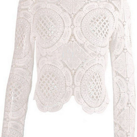 Sexy Lace Long-Sleeved Shirt  33121 - Thumbnail 3