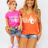 XS, Sm, Med Let's Siesta Racerback Woman's Graphic Tank - Thumbnail 1