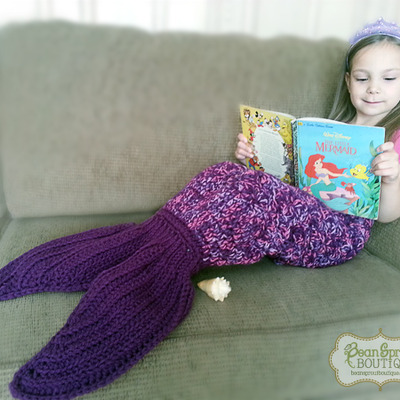 Mermaid tail blanket