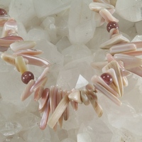 Pink Shell and Muscovite Necklace - Thumbnail 1