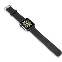 Apple Watch Band, Genuine Leather Strap Wrist Band Replacement with Adapter Metal Clasp for Apple Watch 38mm 42mm All models  - Thumbnail 3