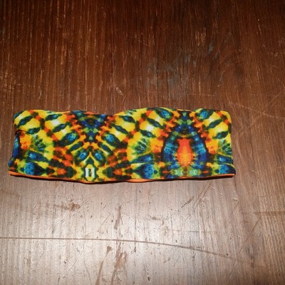 Reversible tie-dye/orange headband