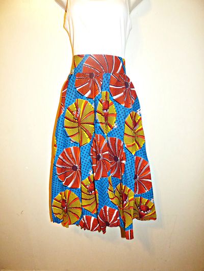 Blood Orange Midi Circle Skirt
