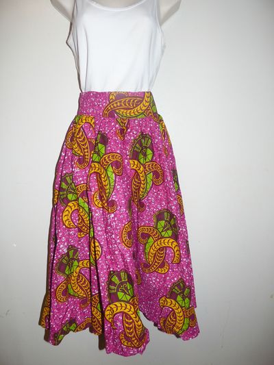 Pomegranate Midi Circle Skirt