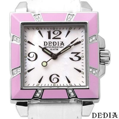 Dedia brand new mother of pearl dial swiss movement luxury watch 16 diamonds   nib                             