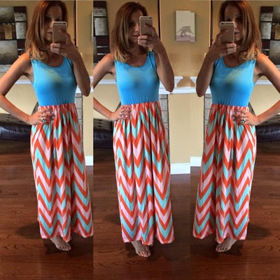 Chevron Maxi Dress